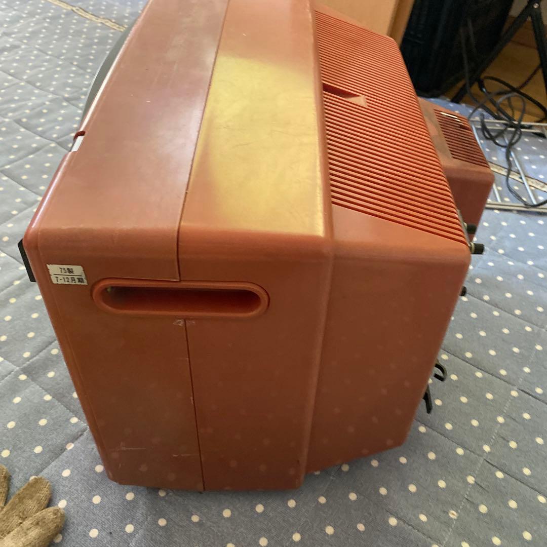 昭和レトロ　小型ブラウン管テレビ 約40cm 赤　レッドSONY KV-1300