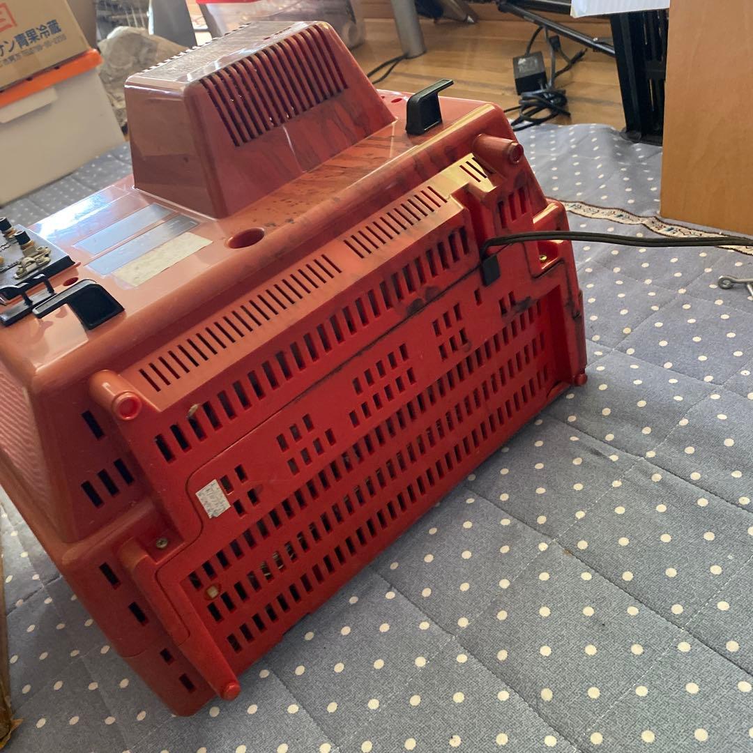 昭和レトロ　小型ブラウン管テレビ 約40cm 赤　レッドSONY KV-1300