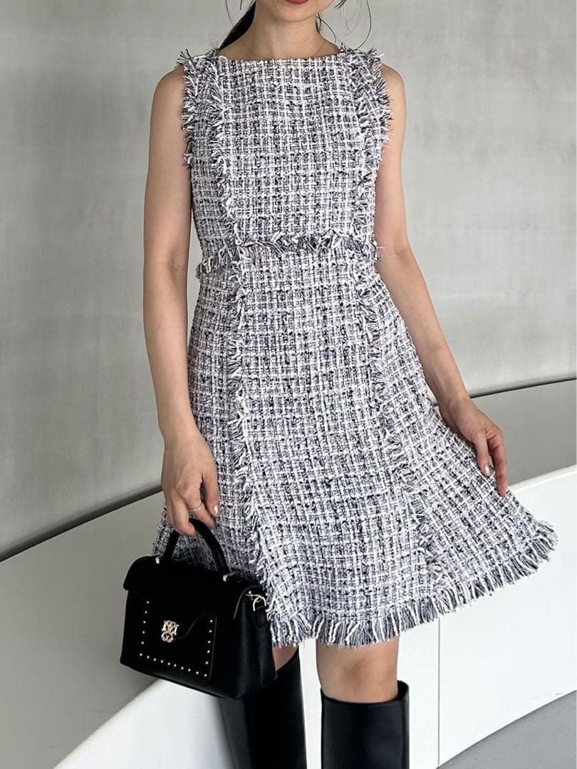 スナイデル　ツイードミニワンピース　snidel