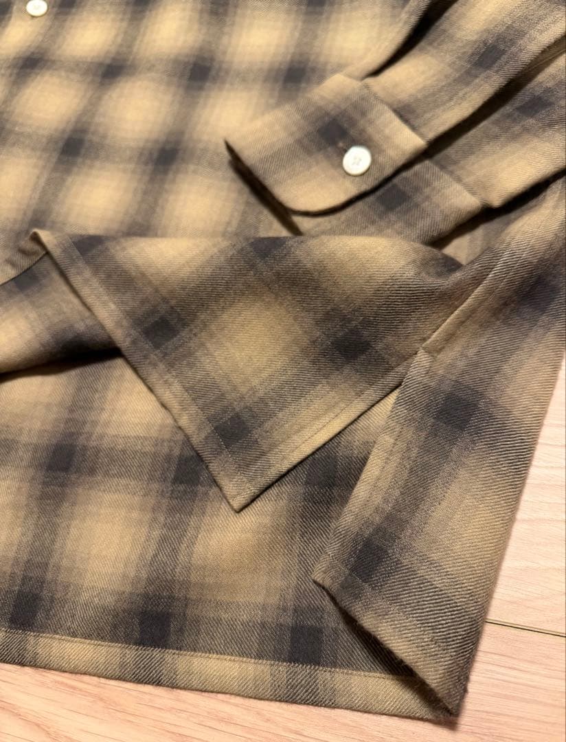 KAPTAIN SUNSHINE ウール オンブレ オープンカラー シャツ 3