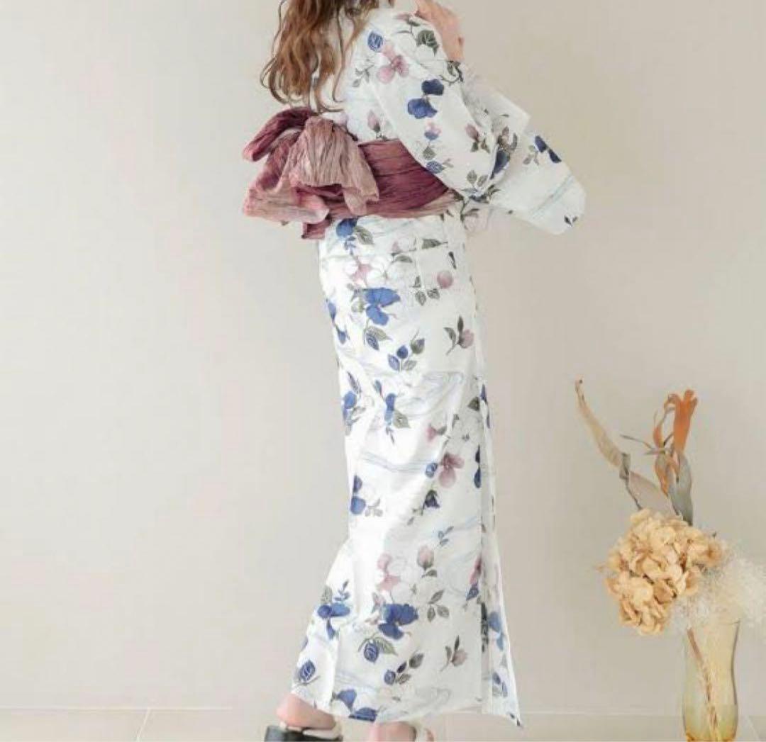 完売品　Dita 浴衣　花鳥風月　浴衣・帯・下駄・着付け・髪飾り　5点セット