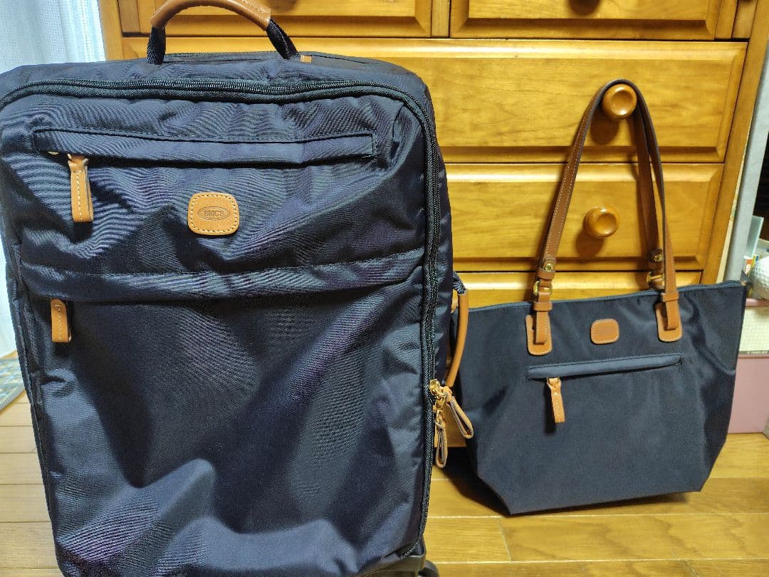 BRICS 　ネイビー ソフト キャリーカート スーツケース