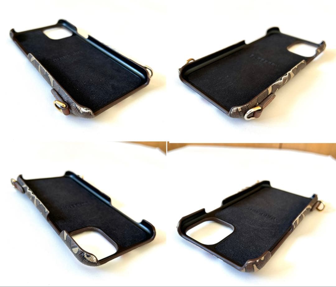バーバリー スマホケース スマホショルダー iPhone11Pro TBロゴ 茶