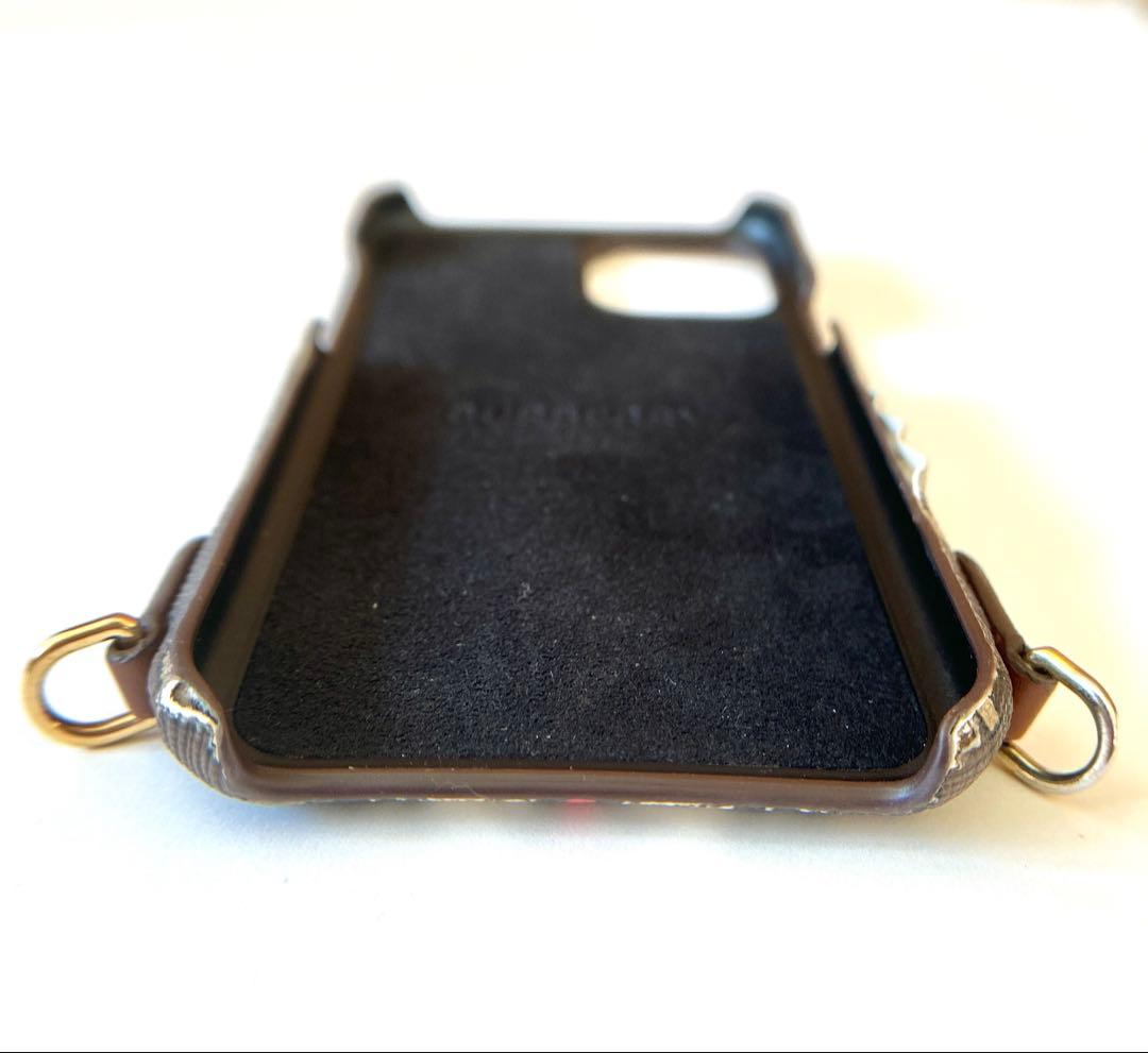 バーバリー スマホケース スマホショルダー iPhone11Pro TBロゴ 茶