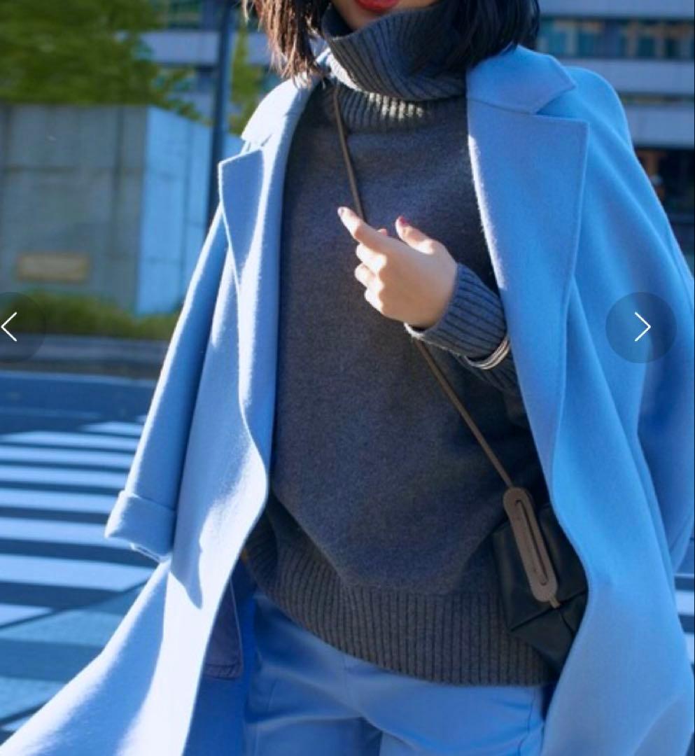 新品　23区　メリノウール　カシミヤブレンド　バルキータートルネック　ニット