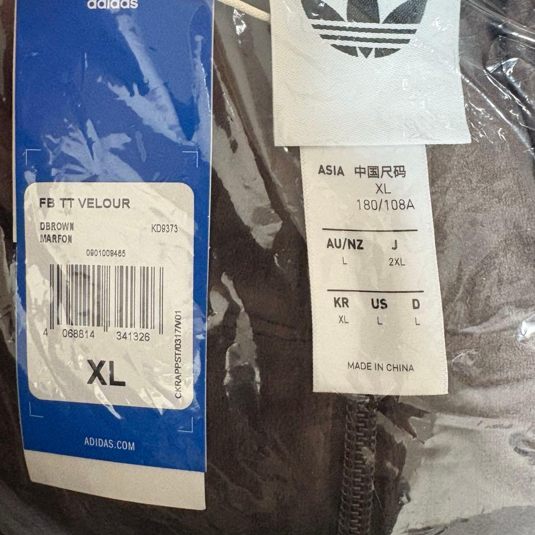 SALE✨【新品】adidas トラックトップ ベロア　XL ダークブラウン
