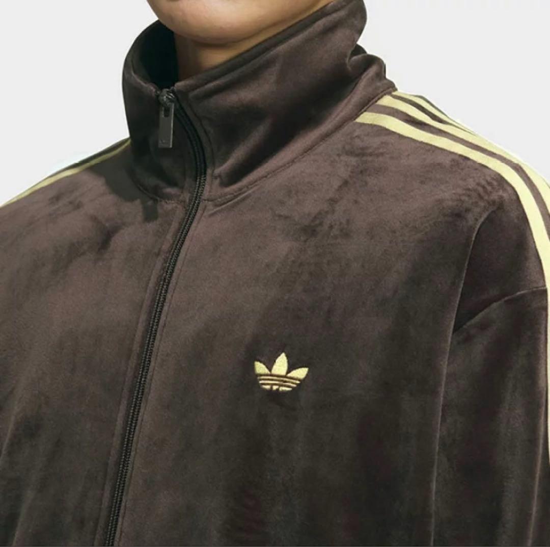 SALE✨【新品】adidas トラックトップ ベロア　XL ダークブラウン