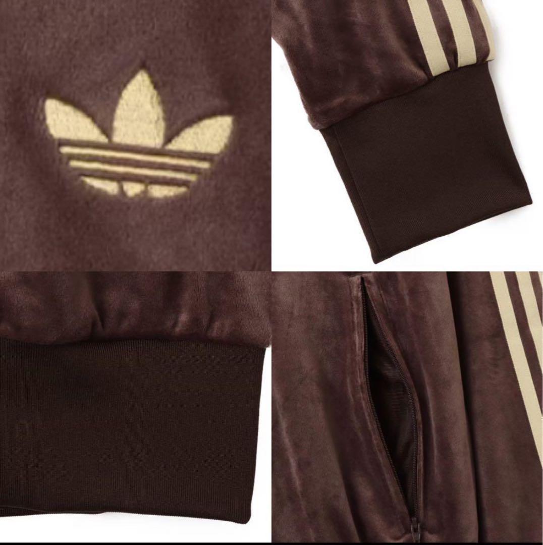 SALE✨【新品】adidas トラックトップ ベロア　XL ダークブラウン