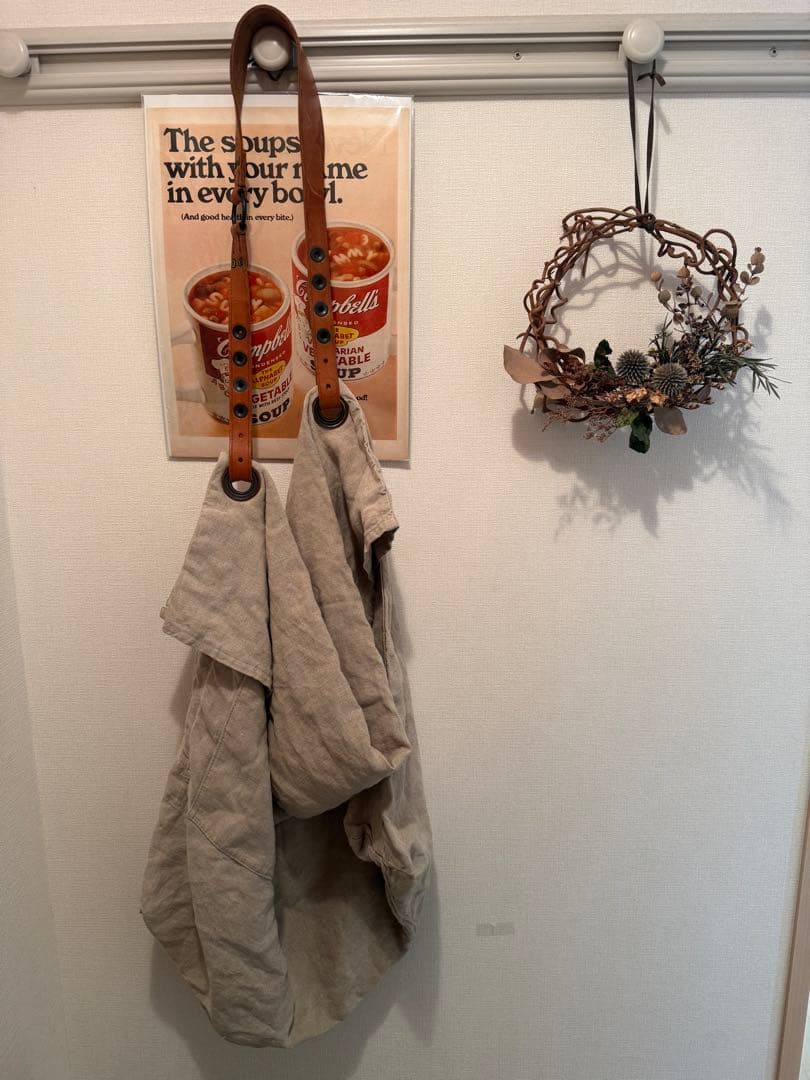 イヴアンドリューYVES ANDRIEUX リネンショルダーバッグ