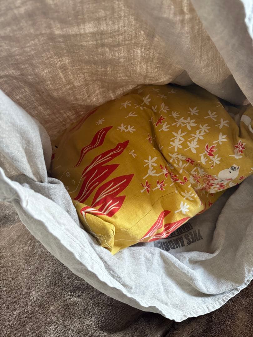 イヴアンドリューYVES ANDRIEUX リネンショルダーバッグ