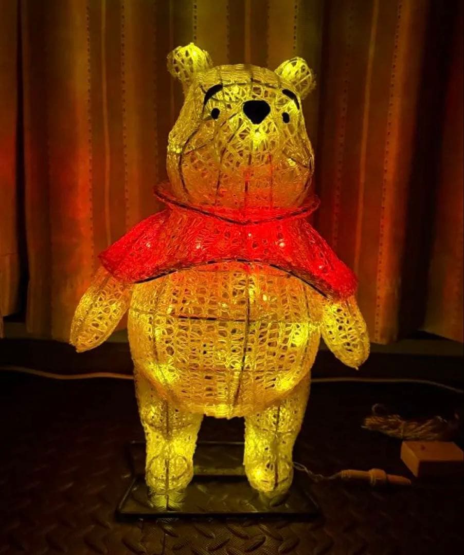 値下げ くまのプーさん　LEDイルミネーション　高さ47㎝　クリスマス