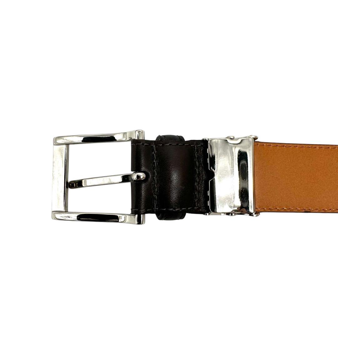 〈美品〉MAGNANNI マグナーニ レザーベルト ダークブラウン