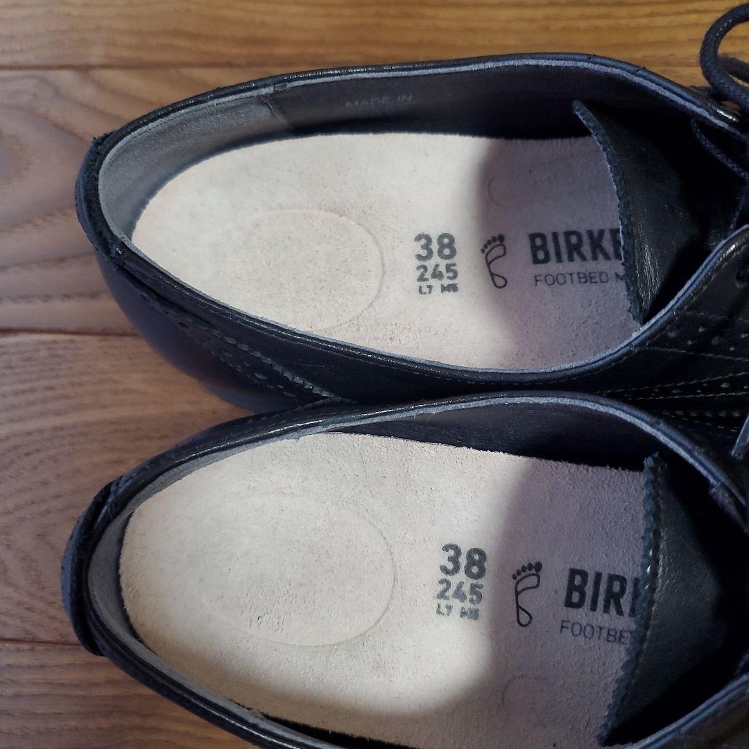 BIRKENSTOCK ララミーロー　ブラックレースアップシューズ 38