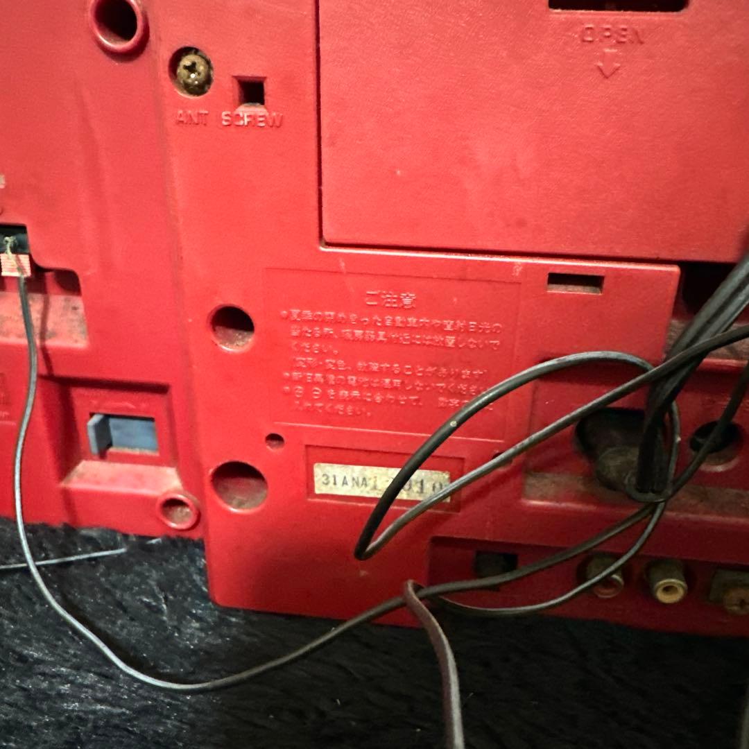 名機! National RX-C45 ラジオカセット 赤 レッド 昭和レトロ