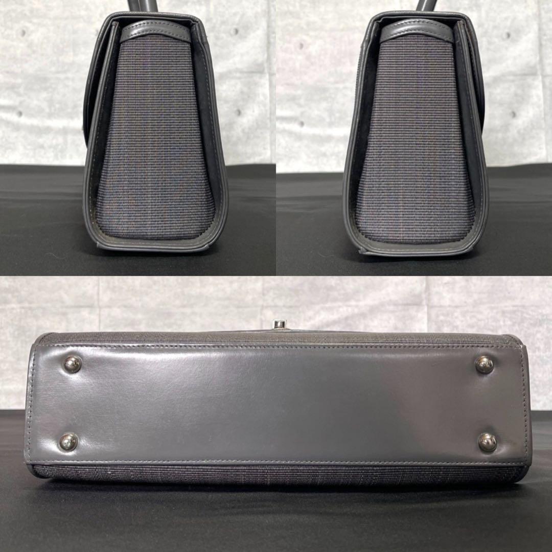 専用品COMTESSE ホースヘア×レザー グレー ハンドバッグ定価46万