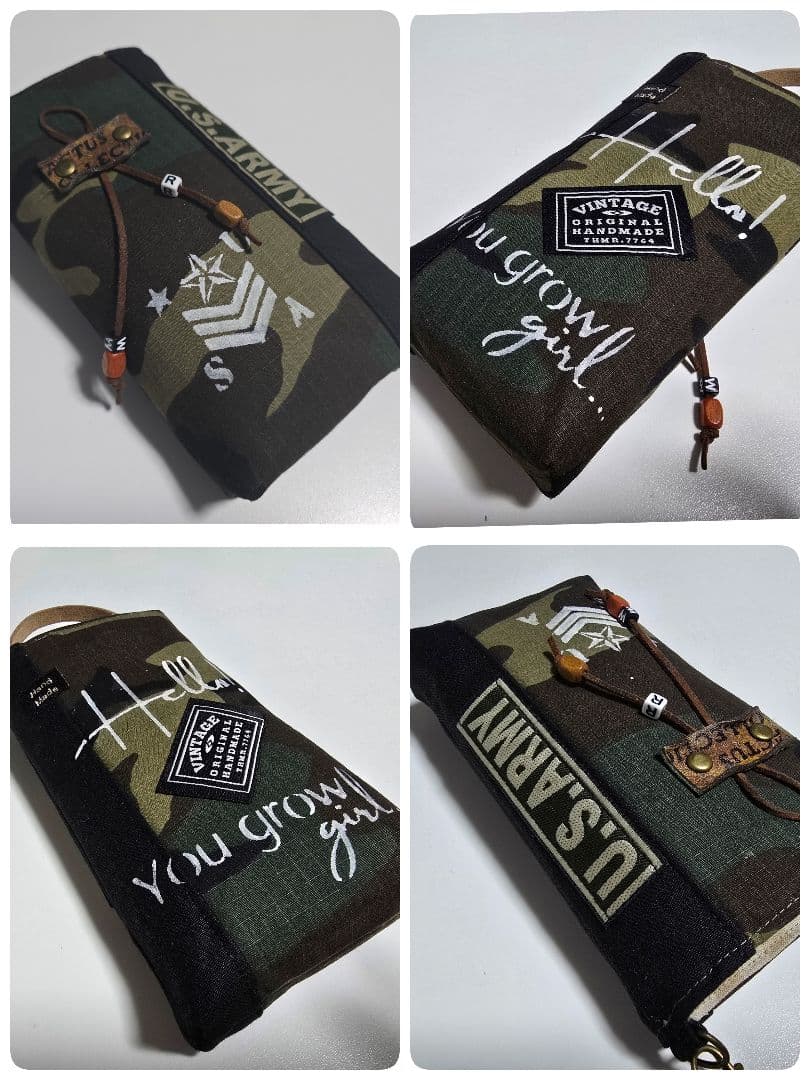 デニムリメイクトートバッグ ◆底板 ◆ショルダー紐 ◆ファスナー付き ◆ポーチ