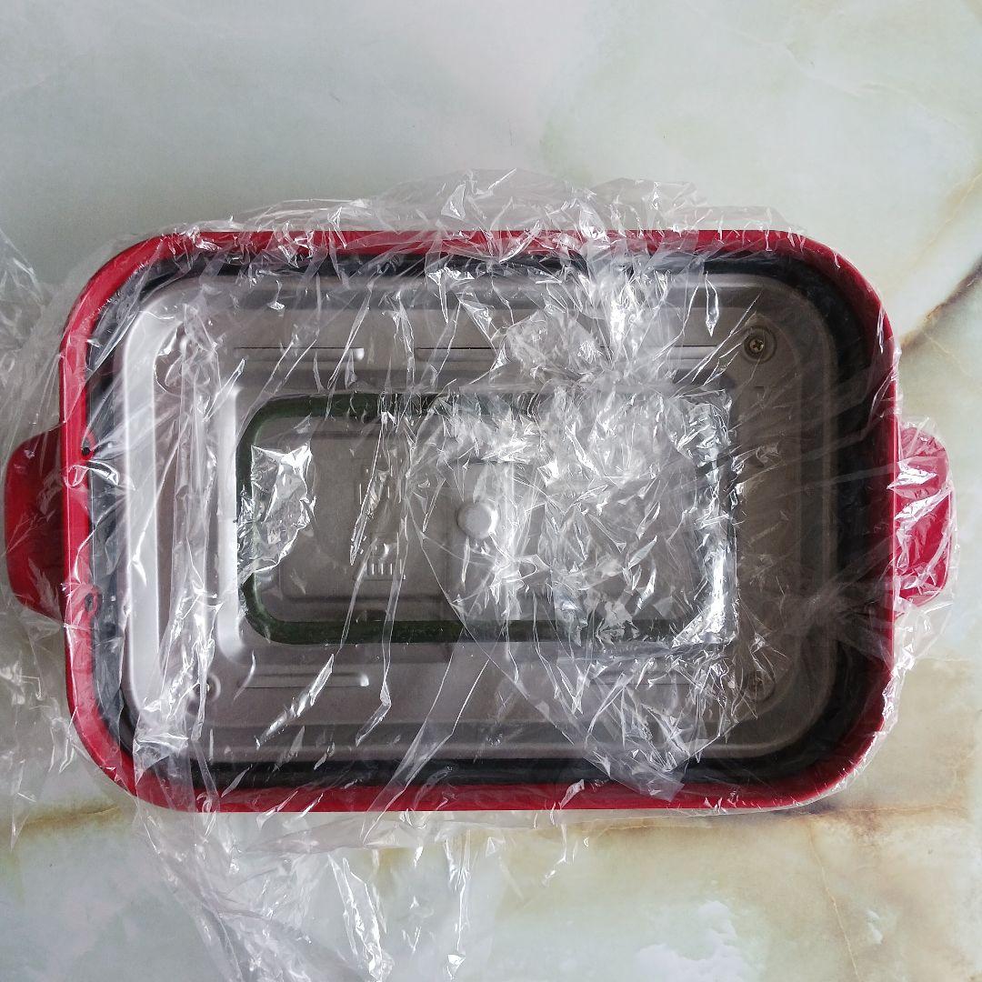 ☆BRUNO コンパクトホットプレート レッド☆ 別売鍋付き　新品未使用