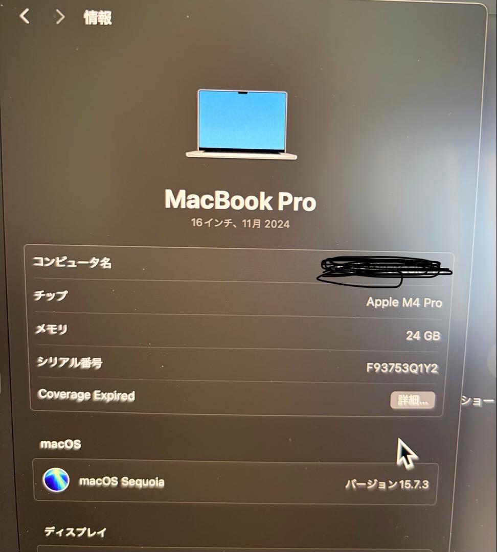 t*3様 ☆Apple MacBook Pro 16inch M4 Pro 超美