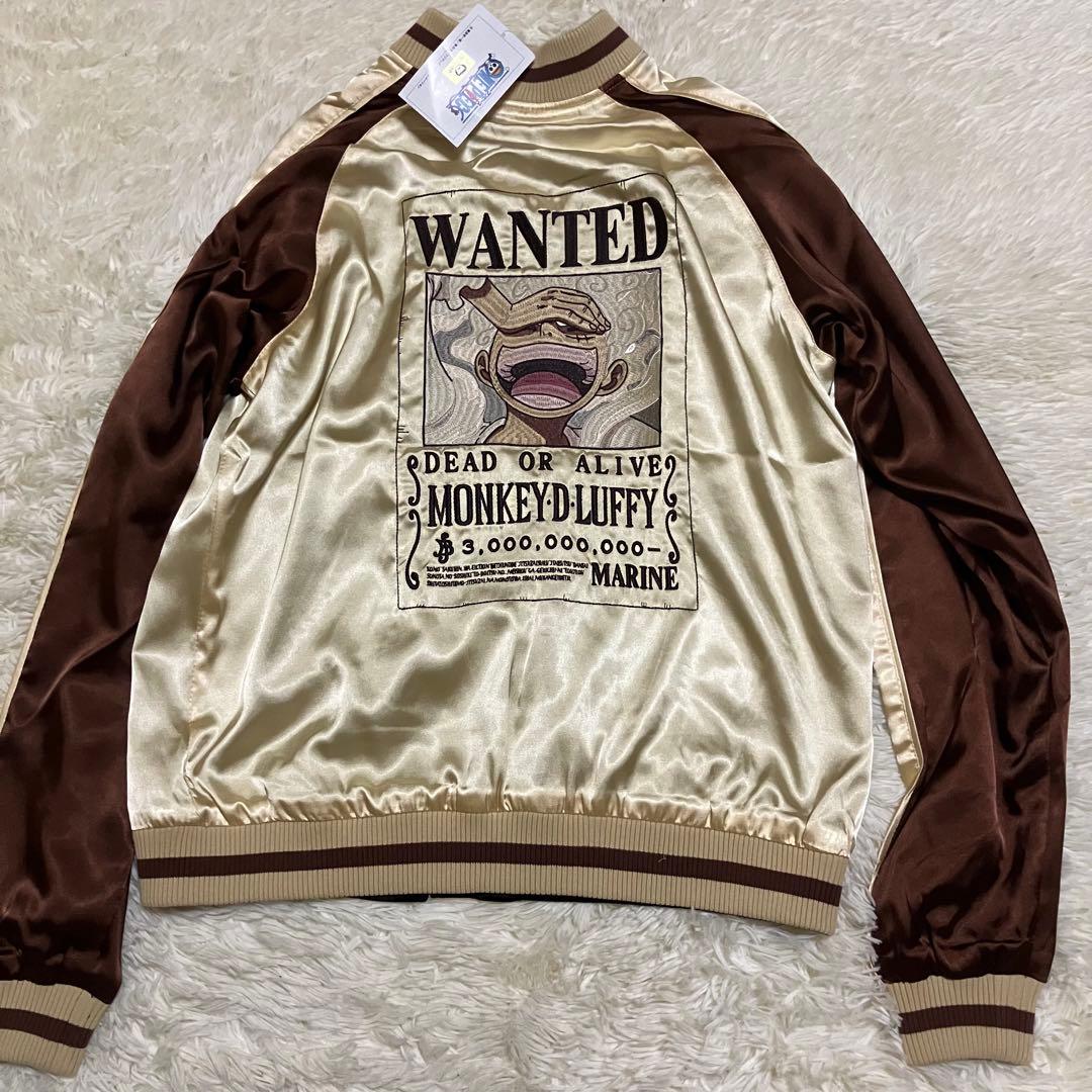 未使用　ワンピース　ルフィ　スカジャン　ニカ　手配書　リバーシブル　M