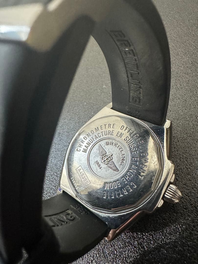 BREITLING ヘッドウィンド　ブルーダイヤルラバーブレスレット