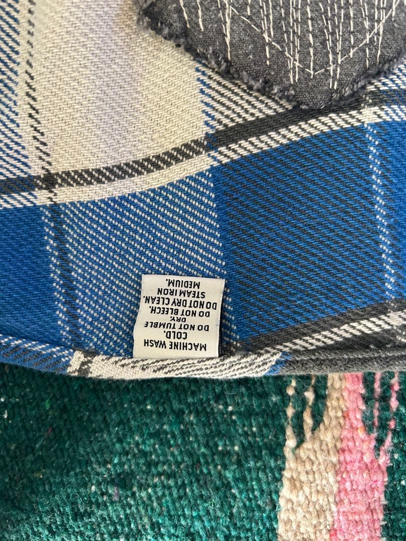 BOWWOW ダメージ加工　チェックネルシャツ　リペア FIVEBROTHERS