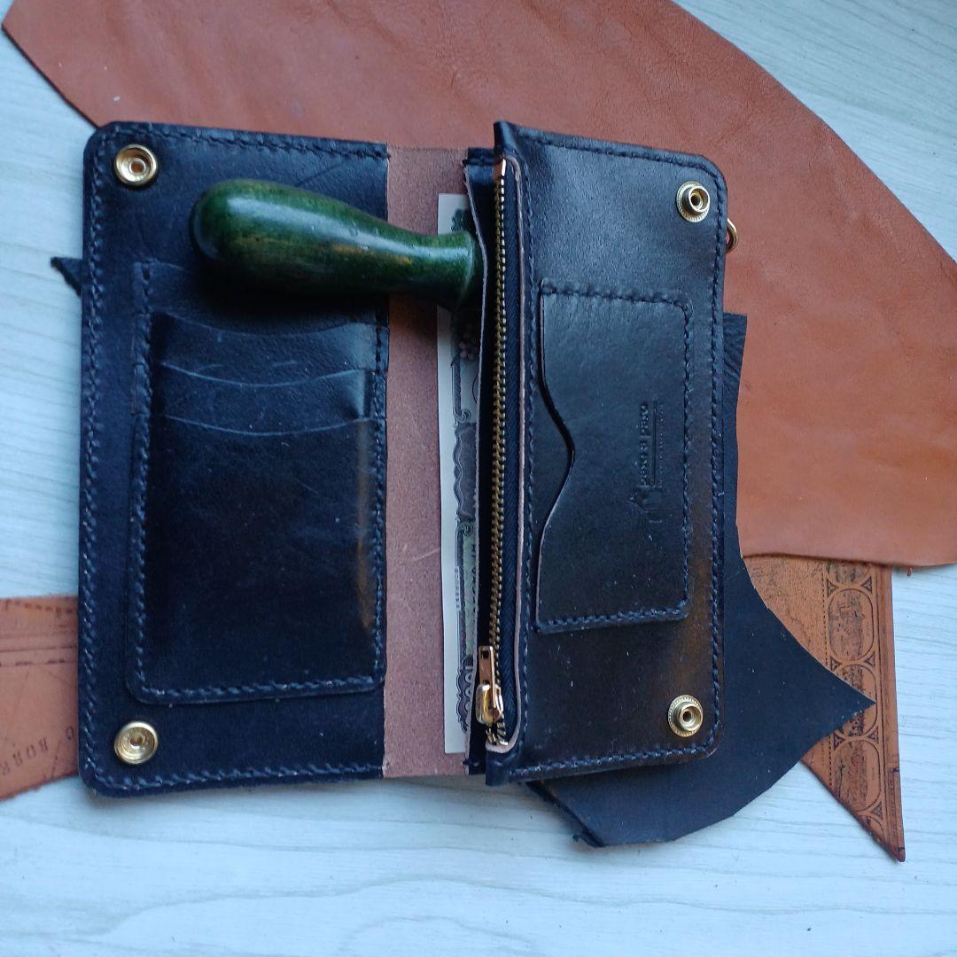 トラッカーウォレット　ロング　茶芯　ハンドメイド　42TALON復刻