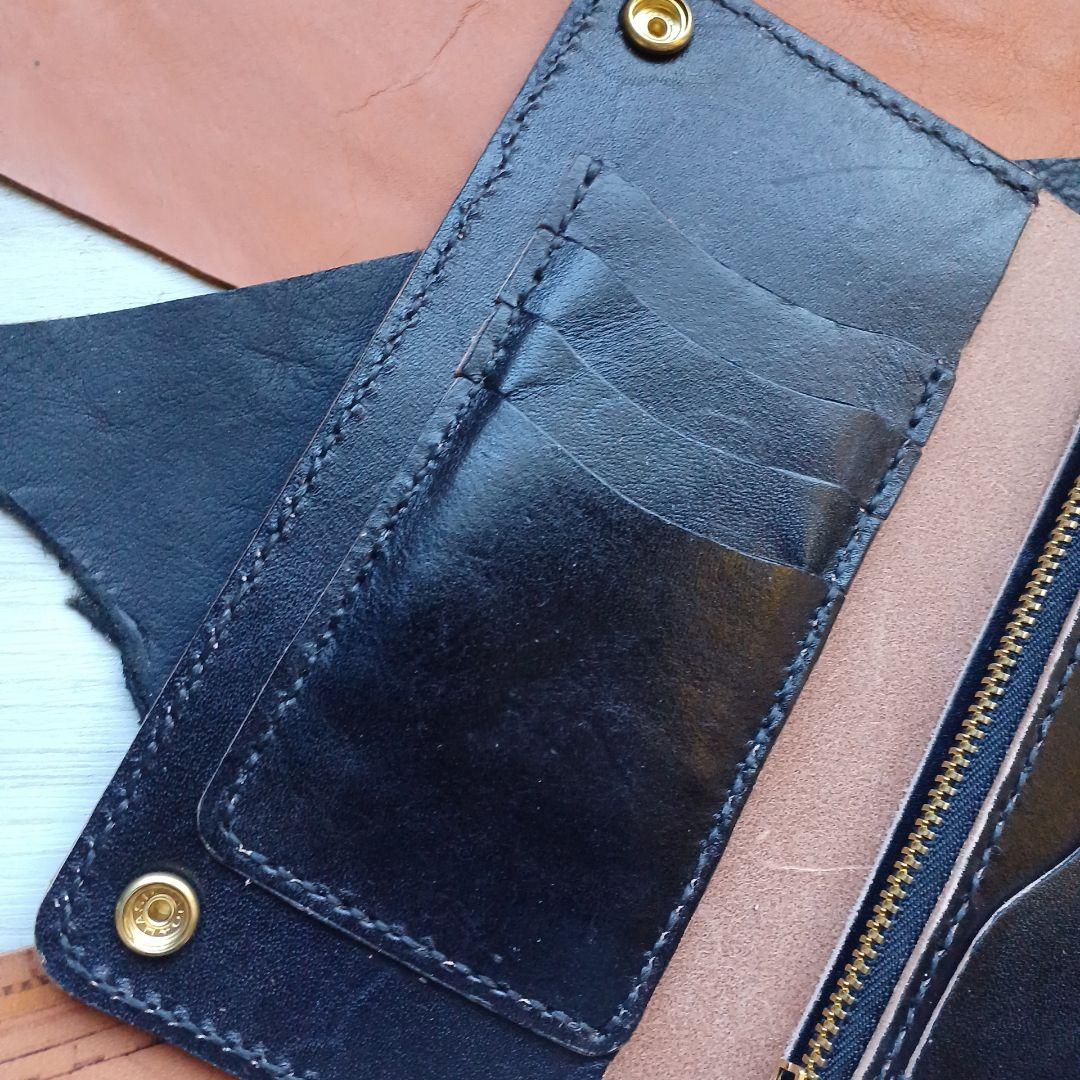 トラッカーウォレット　ロング　茶芯　ハンドメイド　42TALON復刻