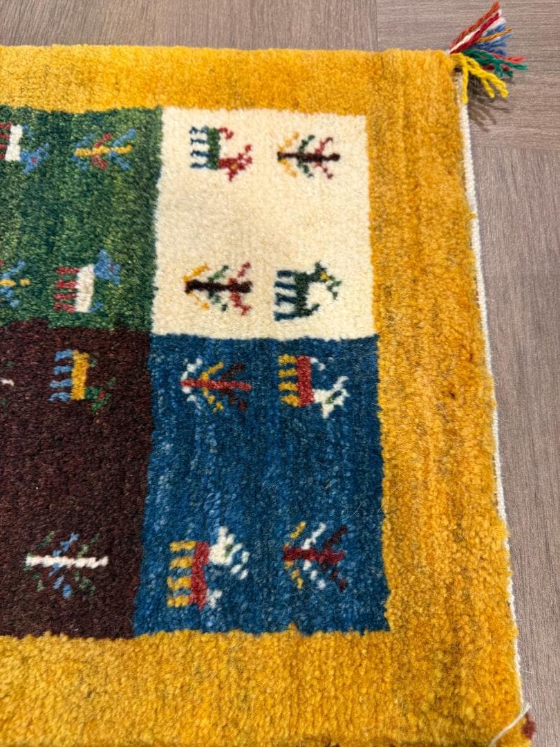 120x42cm ペルシャギャッベ ランナー (ギャベ) ペルシャ絨毯 ギャッベ