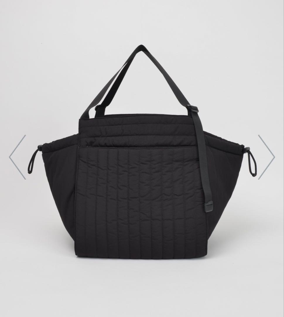 SOLPRESA ブラック 洗える キルティングトートマザーズバッグ(M)