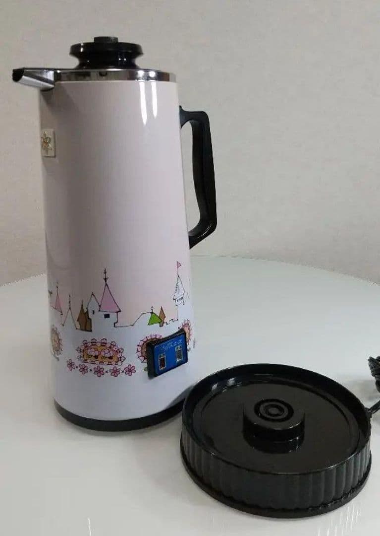 【希少】アンティーク オシャレ 電子ポット 象印 ZOJIRUSHI 魔法瓶