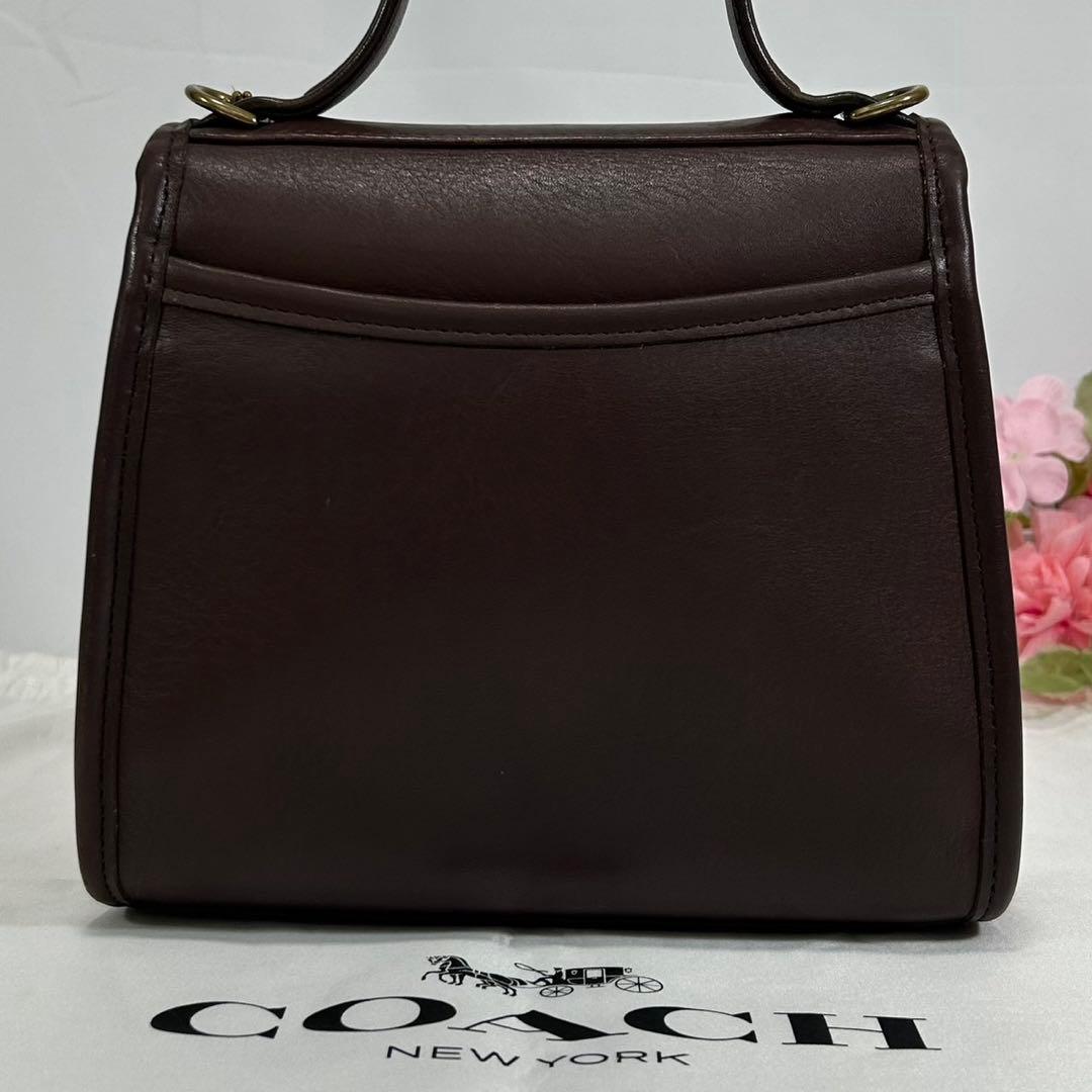 【美品】オールドコーチ 9985 2way ハンドバッグ ターンロック 斜め掛け