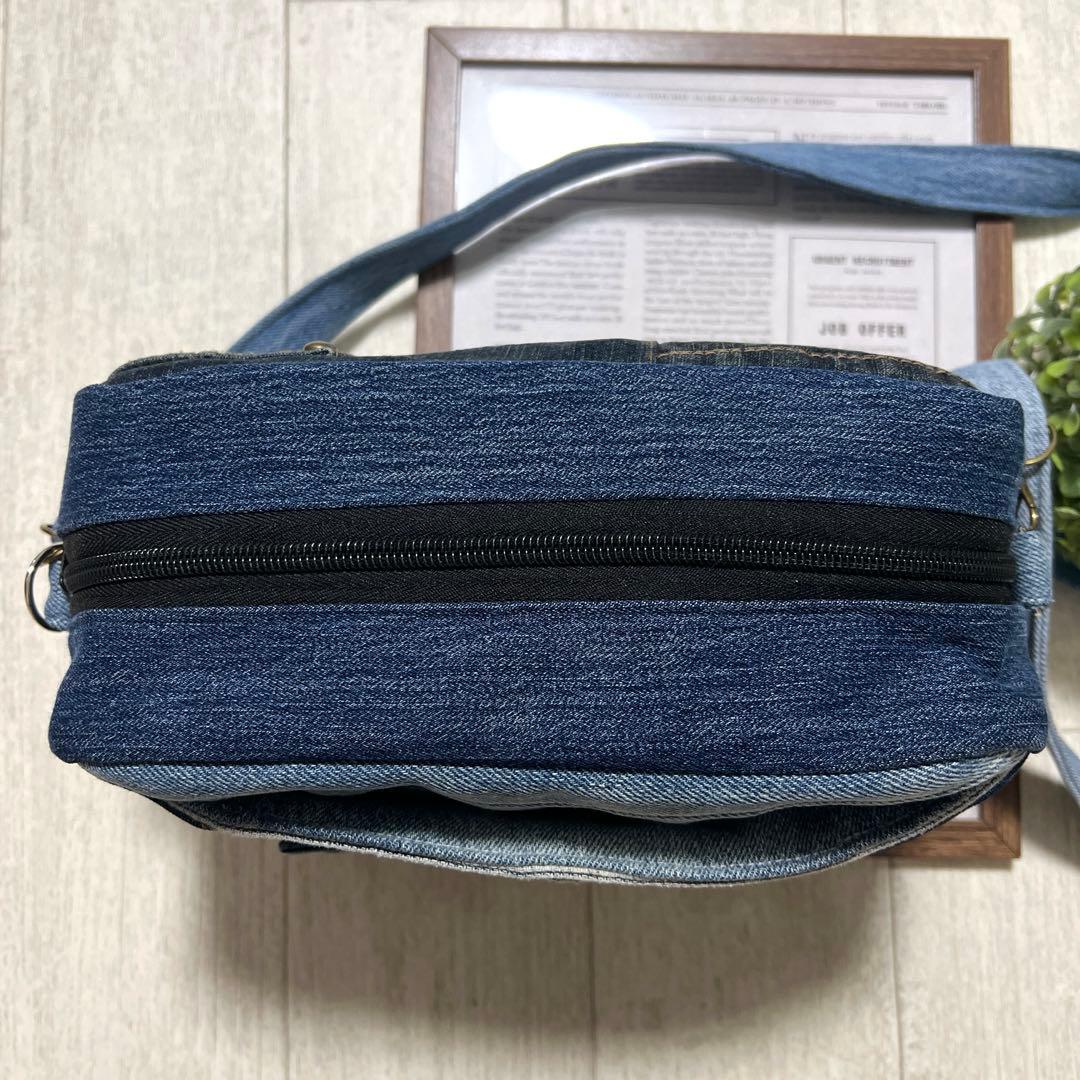 ぱーる☆ショルダーバッグ　デニムリメイク　ハンドメイド