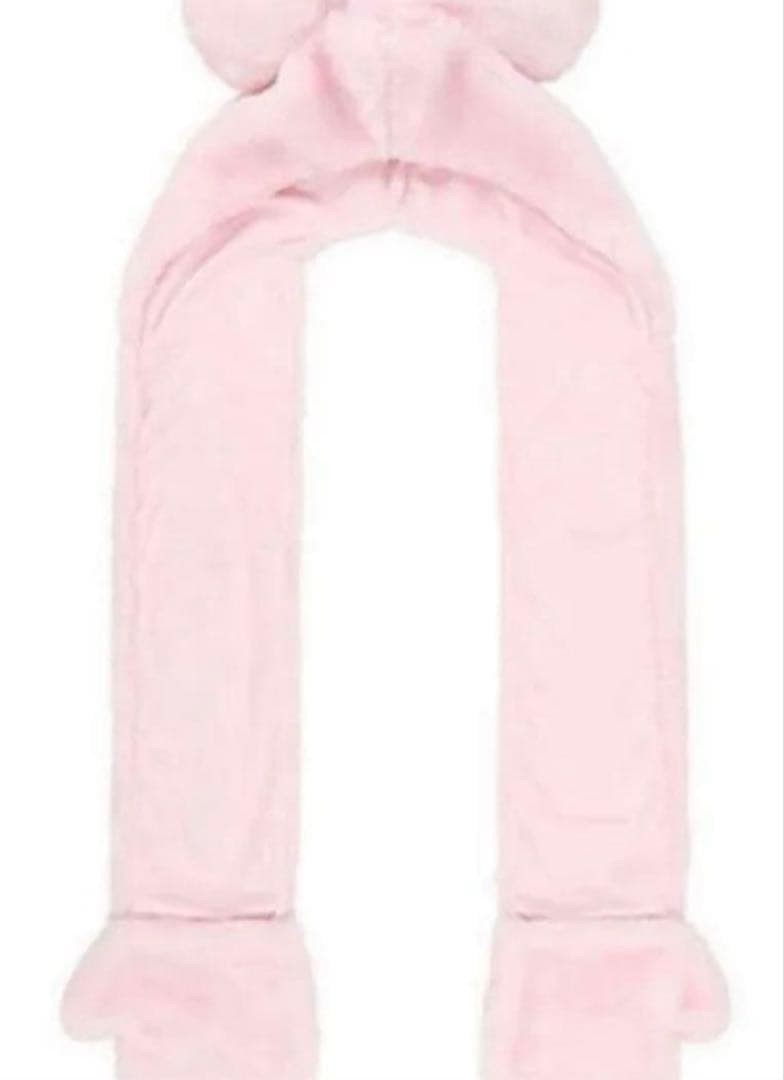 フード付きマフラー フード付きキャップ ピンク ミニー ミッキー