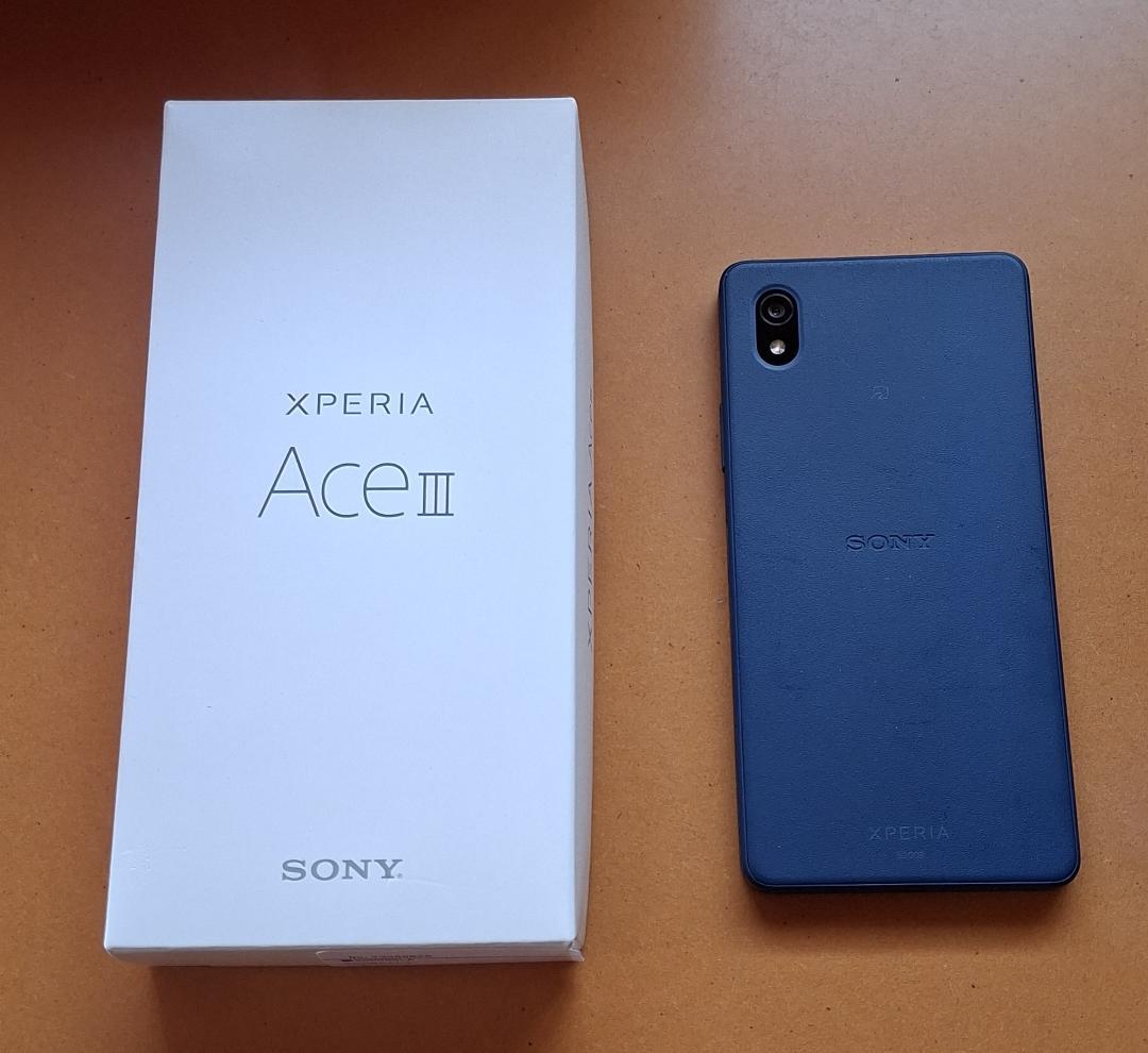 【美品/外箱付】Xperia Ace III SOG08 ブルー SIMフリー