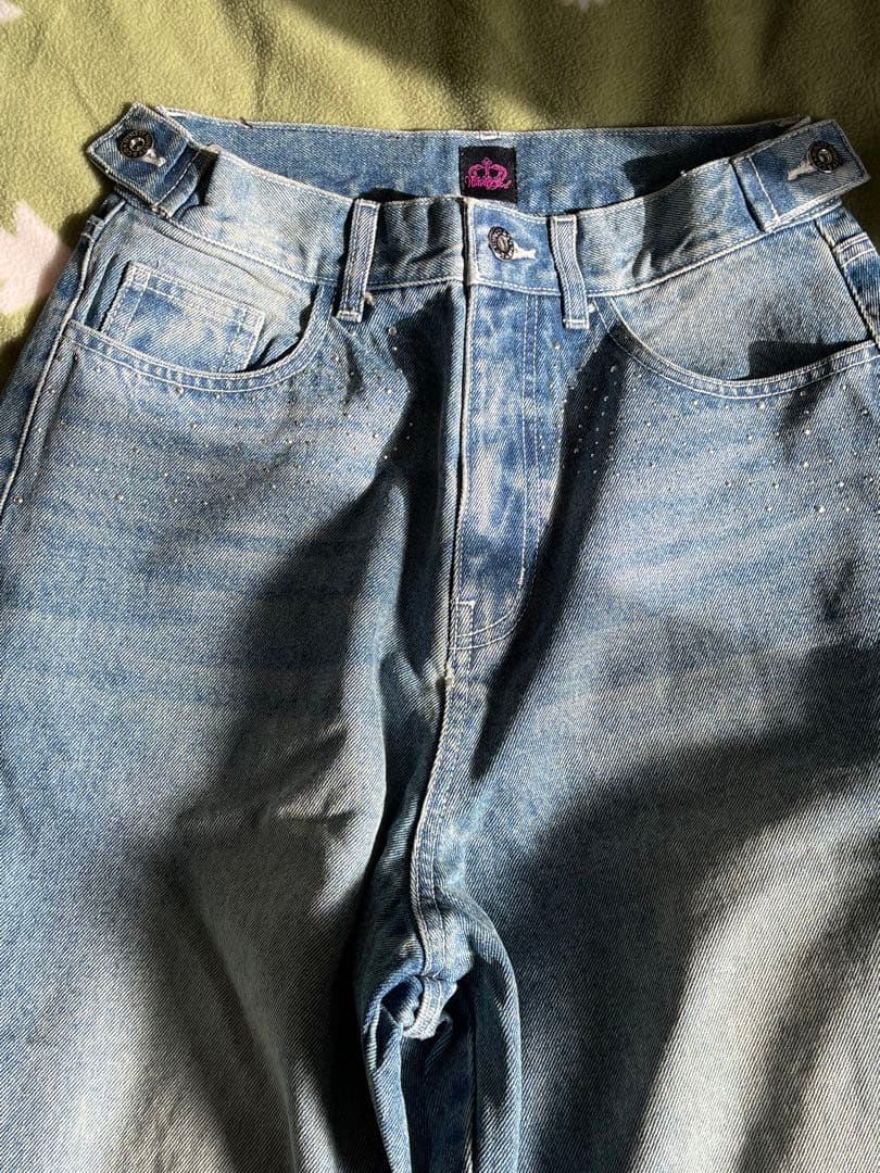 完売品 9090 Feather logo Buggy Denim Pants