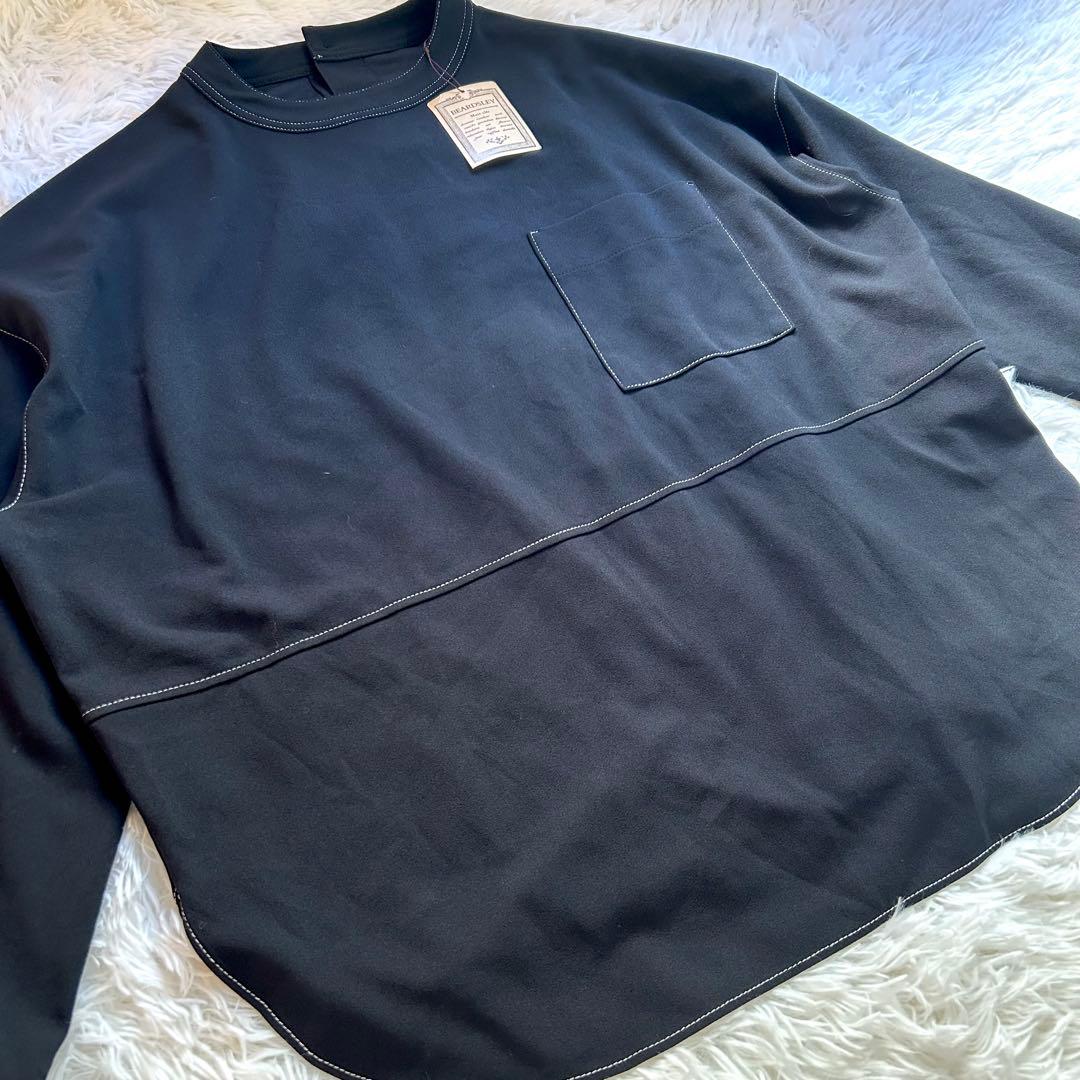 新品タグ付　ビアズリー　 配色ステッチジョーゼット　チュニック　カットソー