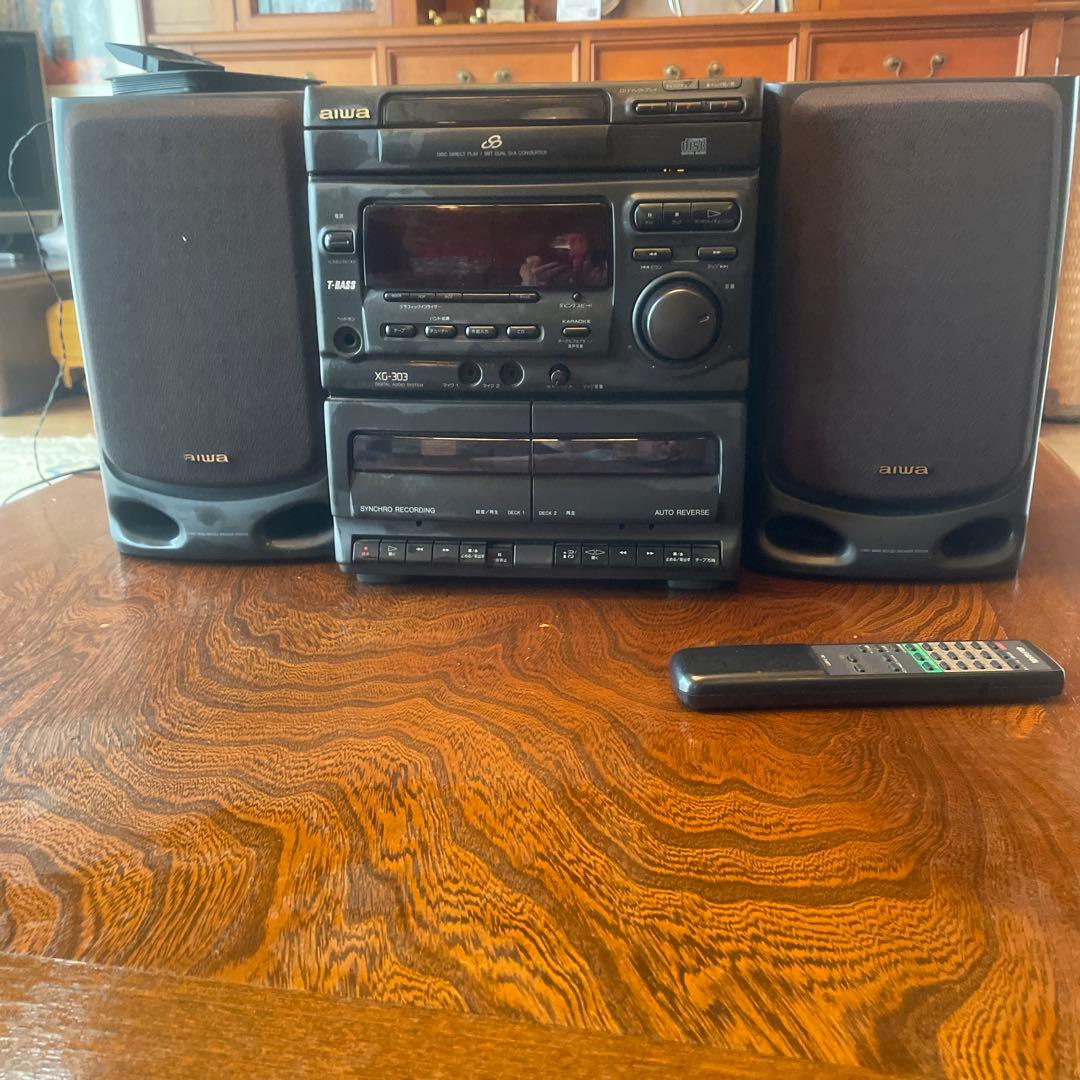 AIWA xg-303CDカセットステレオリモコン付き