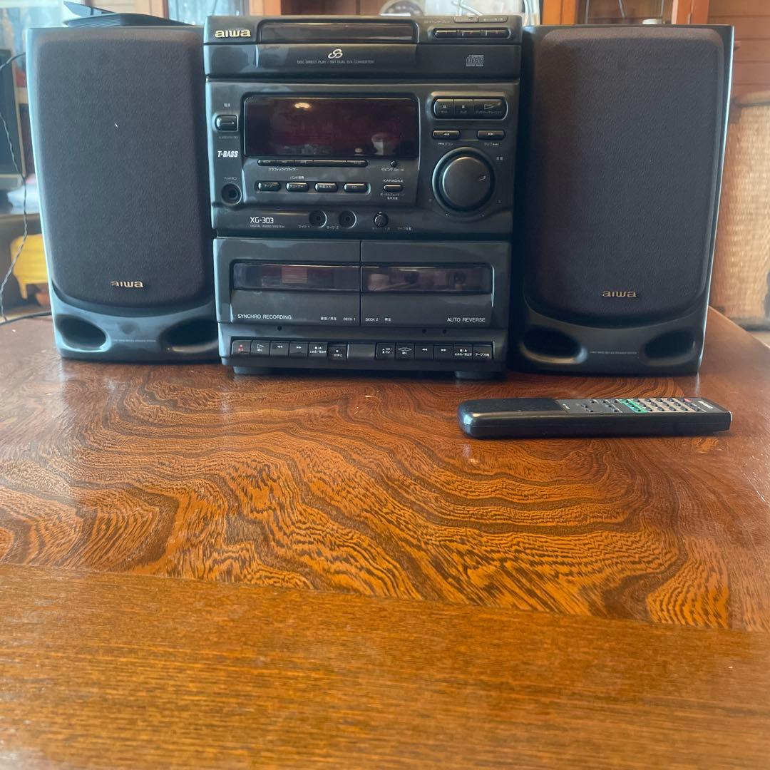AIWA xg-303CDカセットステレオリモコン付き