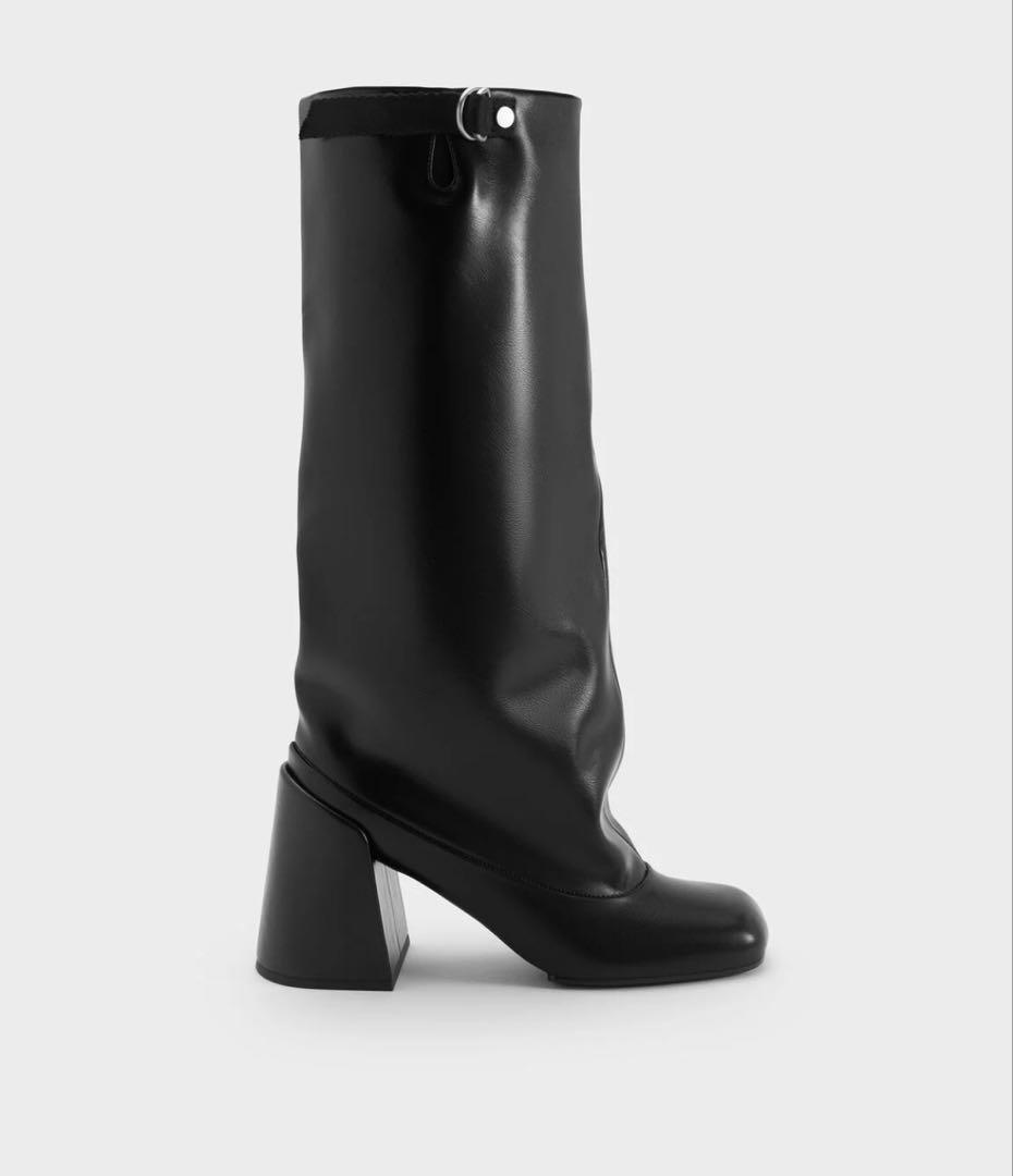 CHARLES & KEITHブロックヒールロングブーツ 36 23センチ