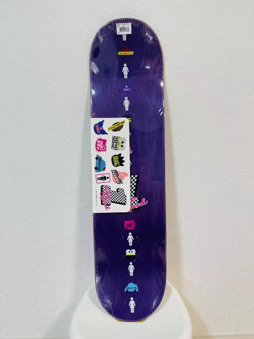 台湾製無地黒デッキテープ付き ガール　Girl 8.0デッキ　クロミ