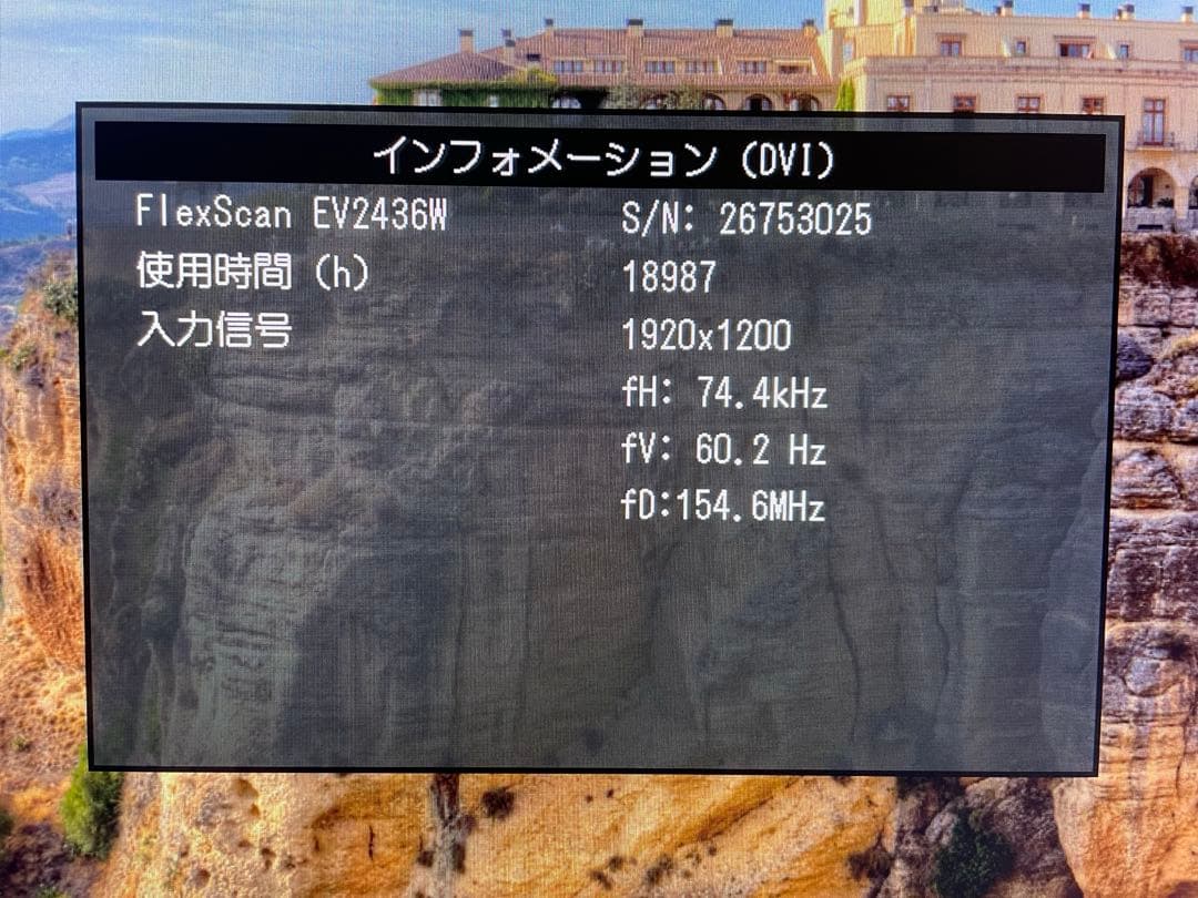 EIZO EV2436W 24型 1920×1200 動作良好