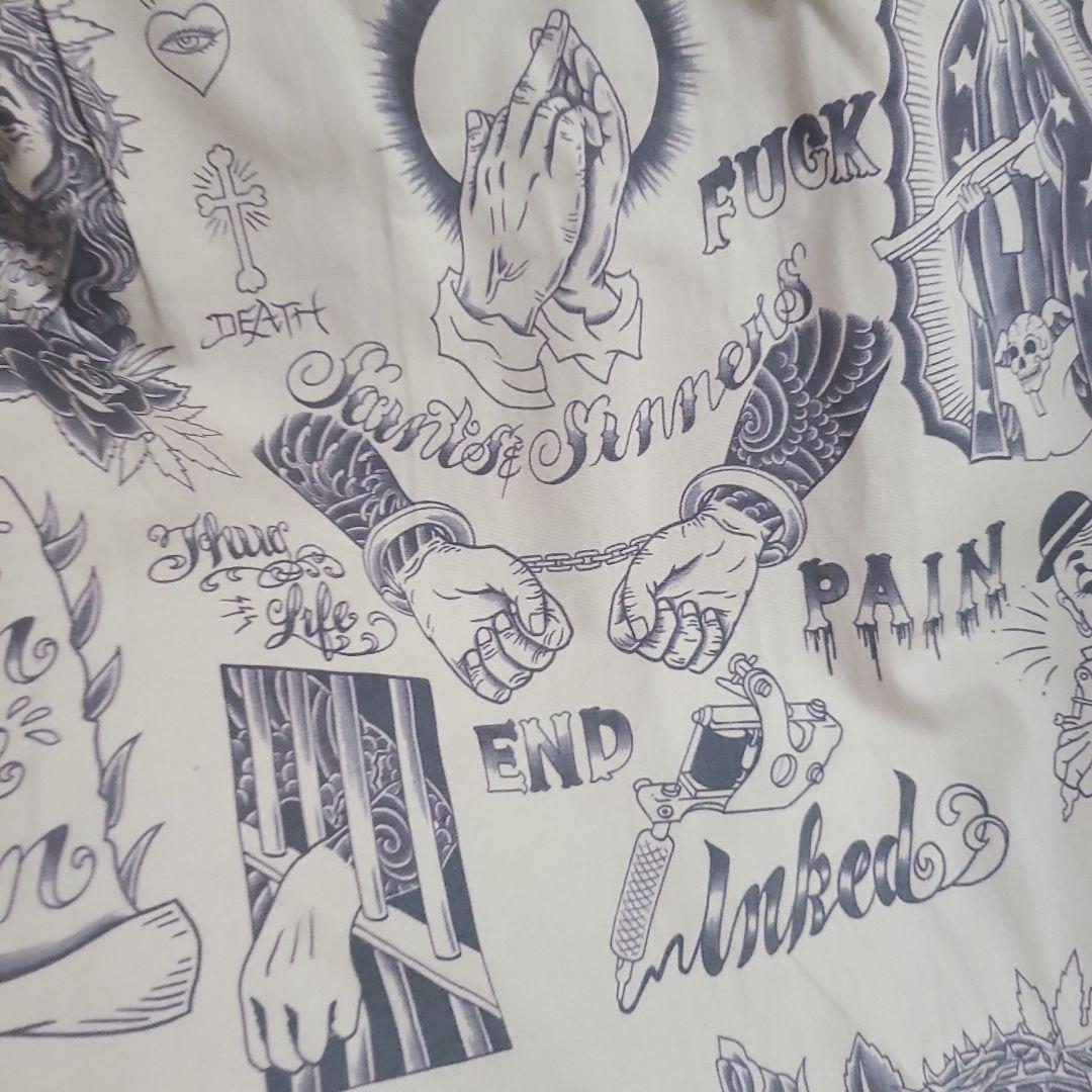 ソフトマシーン SOFTMACHIME タトゥー 総柄 ベスト L