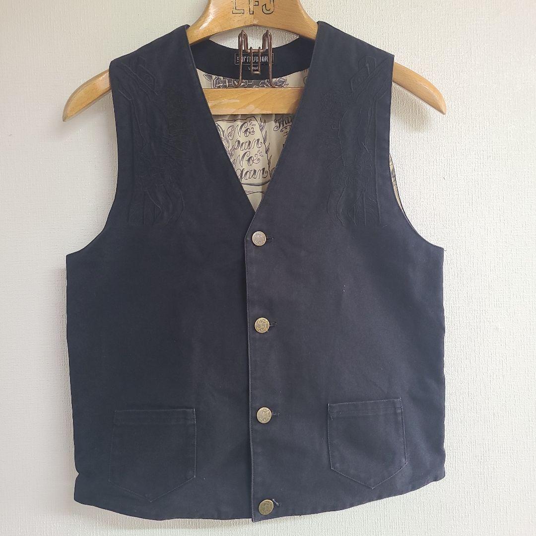 ソフトマシーン SOFTMACHIME タトゥー 総柄 ベスト L