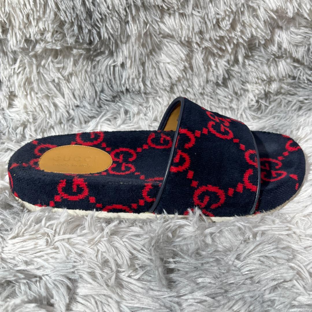 [大人気]　グッチ　GUCCI　テリークロススライドサンダル　GG柄　総柄