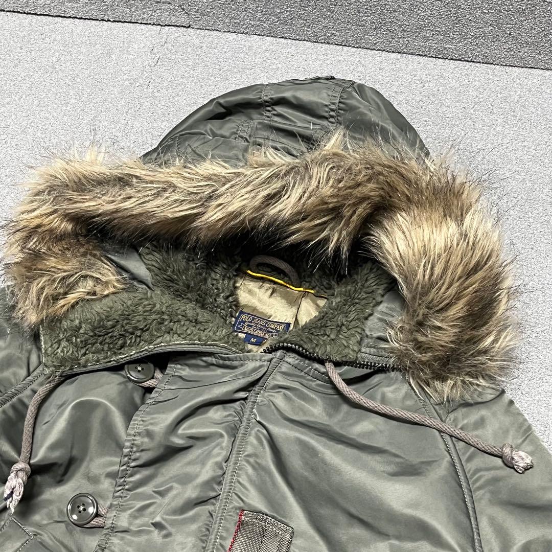 398 POLO JEANS 67紋章 N-3B調 裏ボアフードファーMサイズ