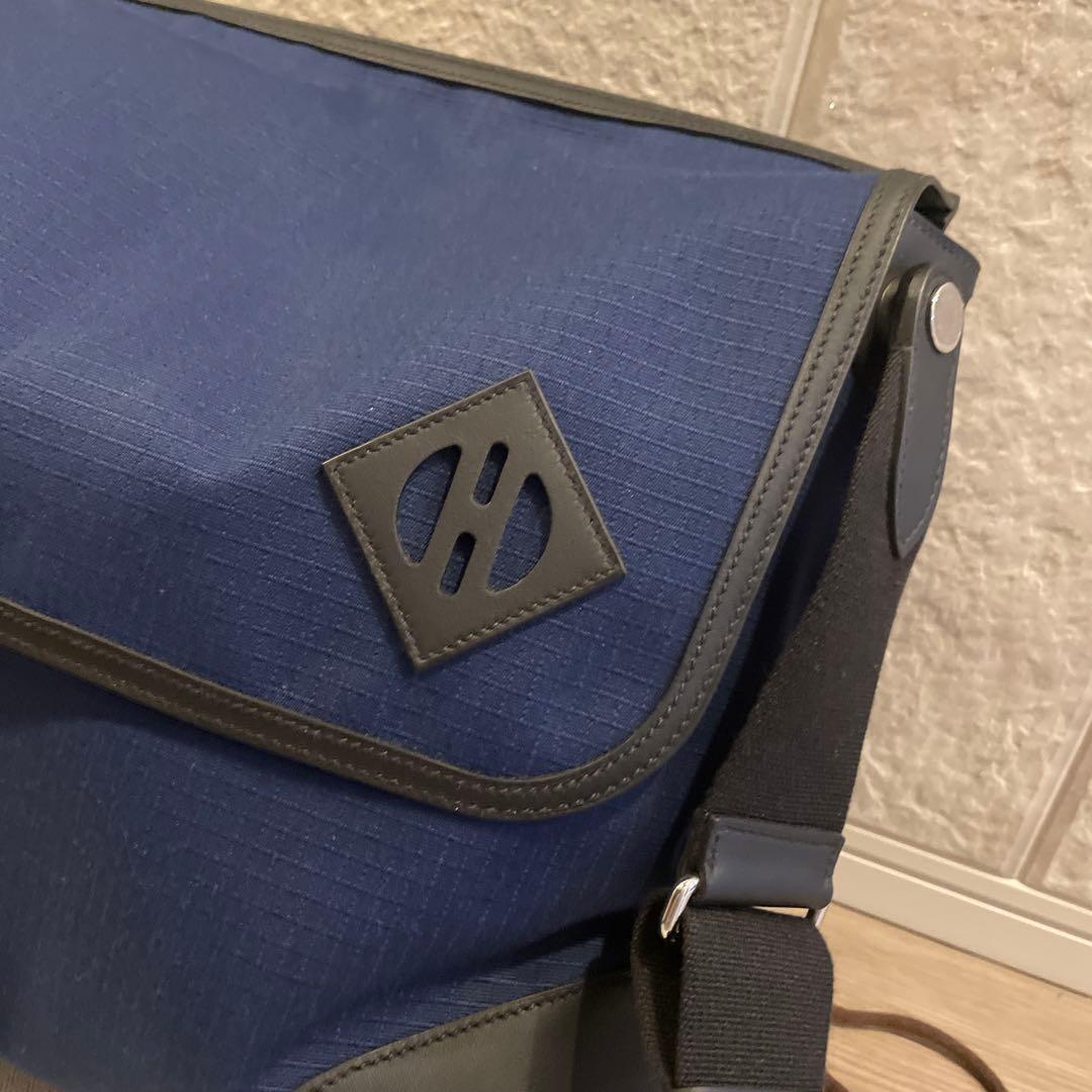 【極美品】エルメス　Allback メッセンジャーバッグ　ネイビー