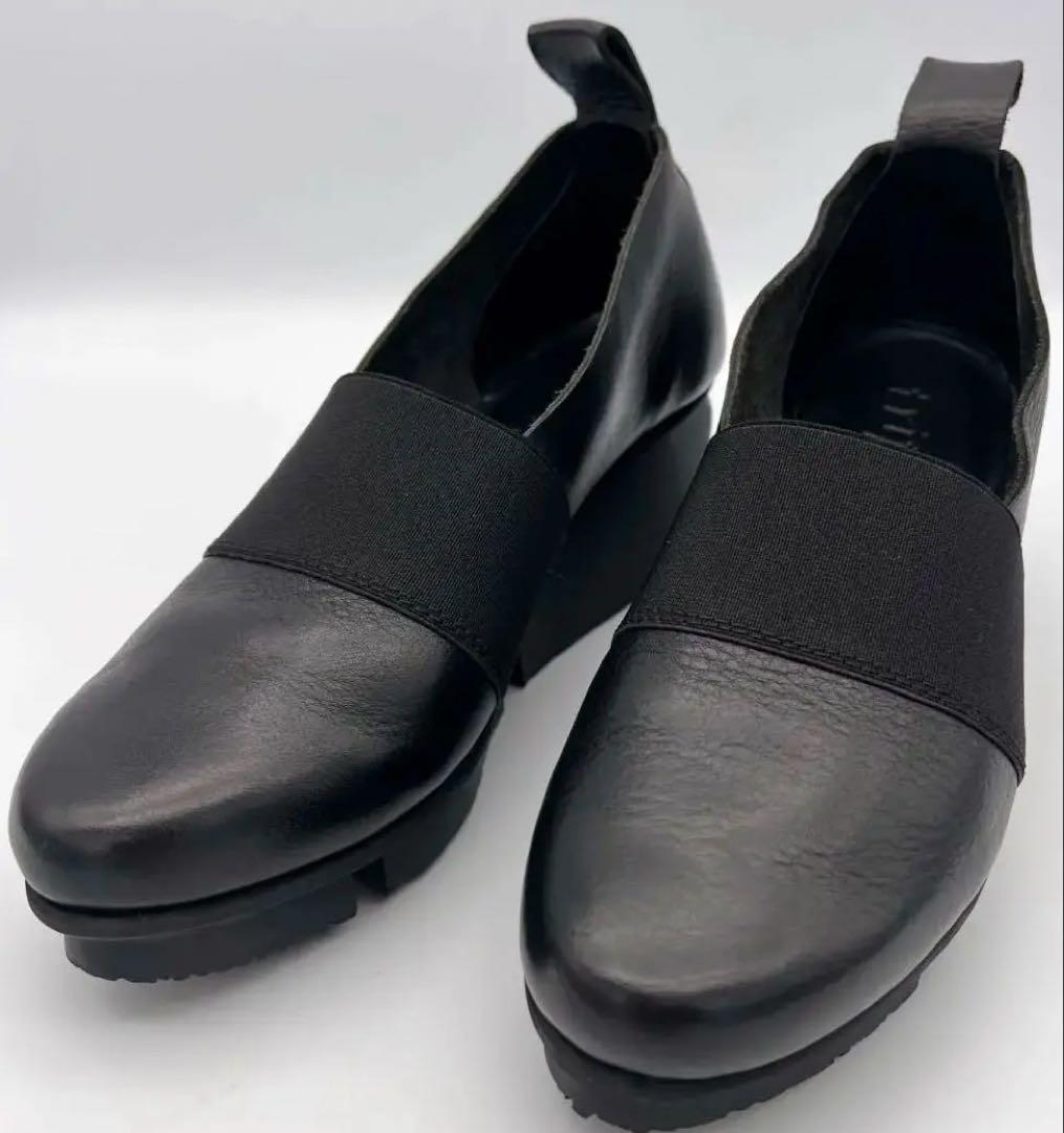 H*i様 trippen トリッペン ウェッジソール バージー 黒 レザー 36