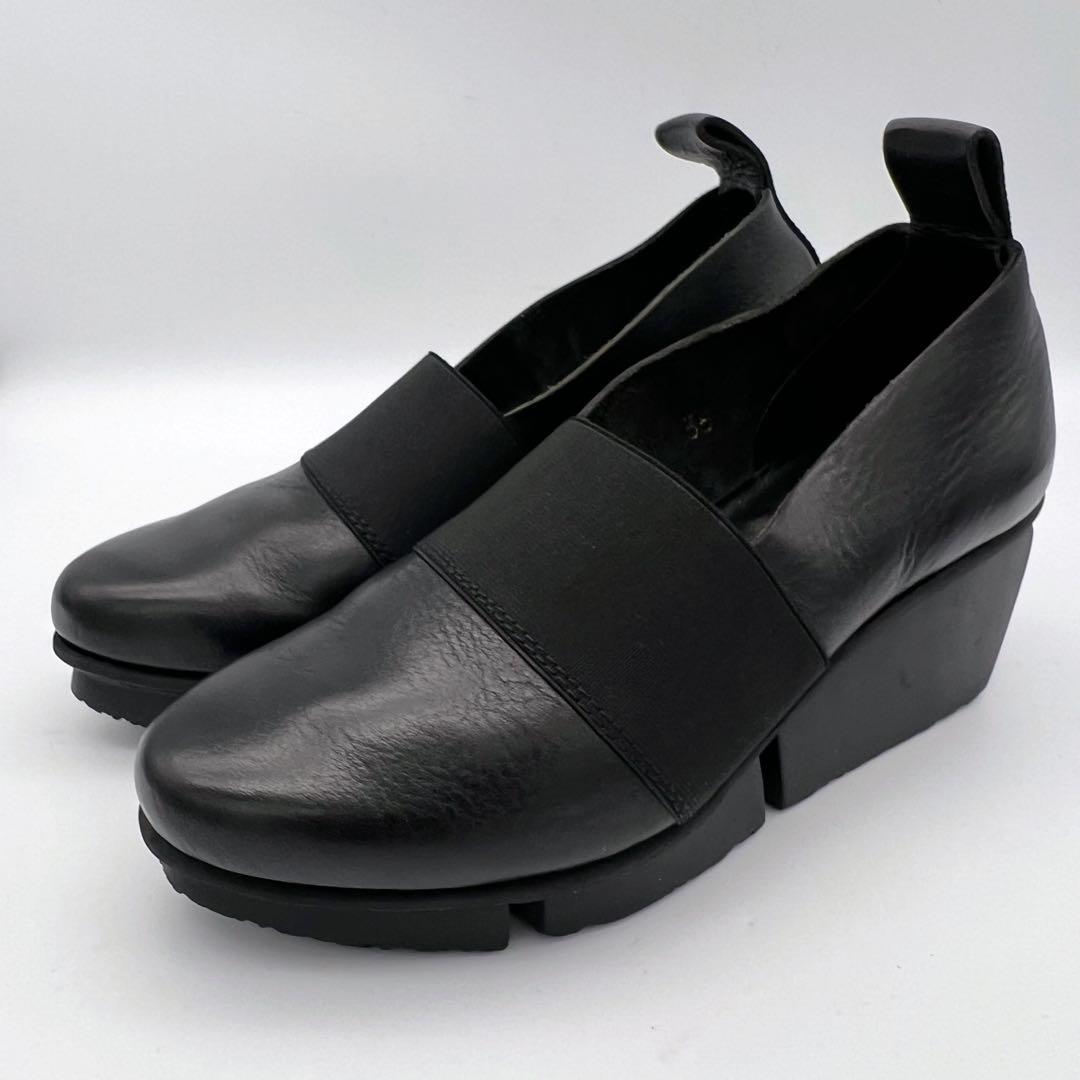 H*i様 trippen トリッペン ウェッジソール バージー 黒 レザー 36