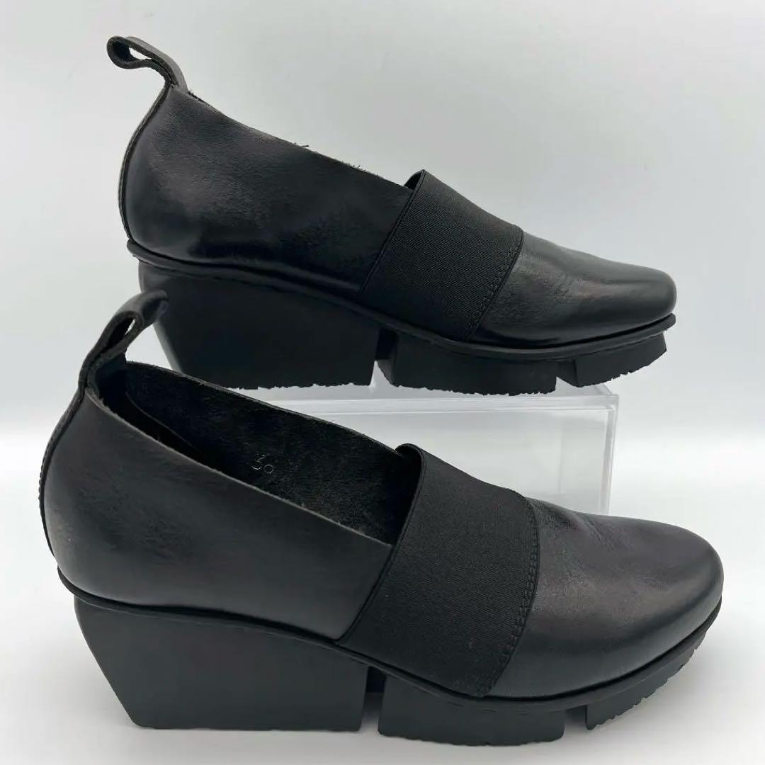 H*i様 trippen トリッペン ウェッジソール バージー 黒 レザー 36