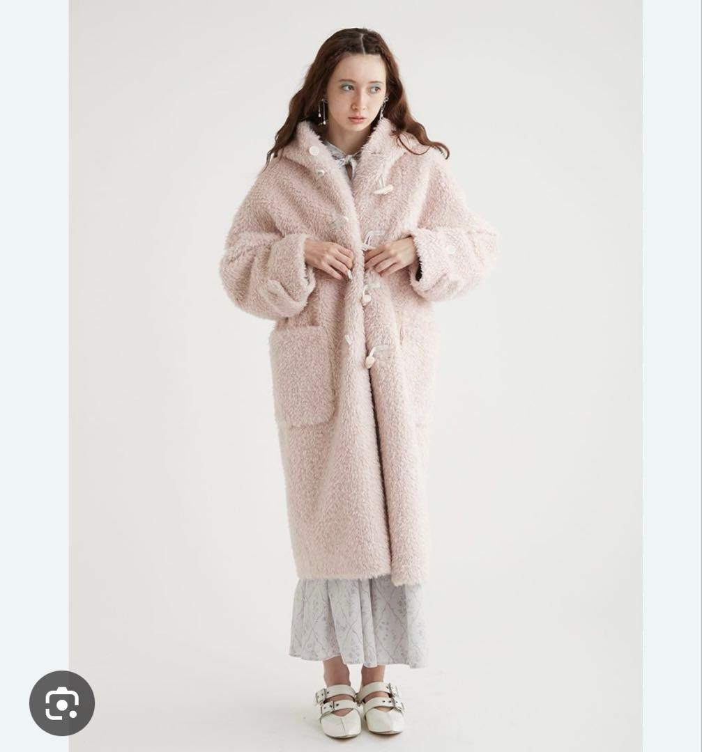 FURFUR エコファー ダッフルコート 限定ピンク